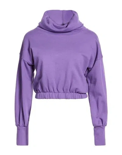 Hinnominate Woman Sweatshirt Purple Size M Cotton