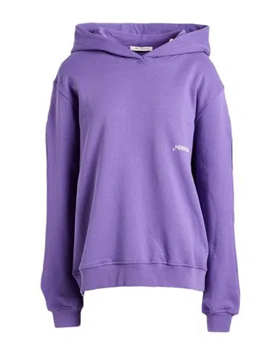 Hinnominate Woman Sweatshirt Purple Size M Cotton, Elastane