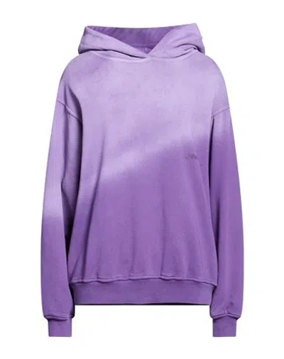 Hinnominate Woman Sweatshirt Purple Size M Cotton, Elastane