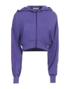 Hinnominate Woman Sweatshirt Purple Size M Modal, Polyester, Elastane