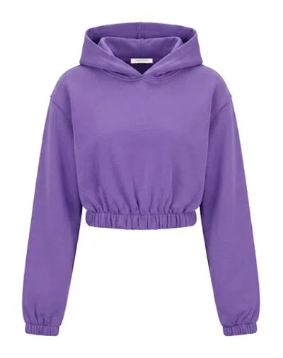 Hinnominate Woman Sweatshirt Purple Size S Cotton, Elastane