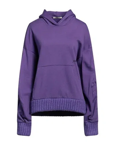 Hinnominate Woman Sweatshirt Purple Size S Cotton, Elastane