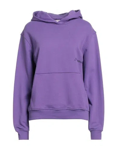 Hinnominate Woman Sweatshirt Purple Size Xs Cotton, Elastane