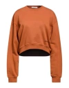 Hinnominate Woman Sweatshirt Rust Size L Cotton, Elastane In Red