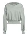 Hinnominate Woman Sweatshirt Sage Green Size M Cotton, Elastane