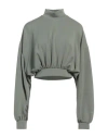 Hinnominate Woman Sweatshirt Sage Green Size M Modal, Polyester, Elastane