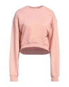 Hinnominate Woman Sweatshirt Salmon Pink Size L Cotton In Salmon Pink