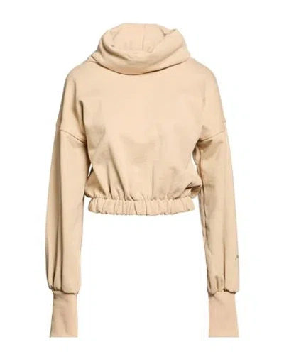Hinnominate Woman Sweatshirt Sand Size L Cotton In Neutral