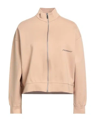 Hinnominate Woman Sweatshirt Sand Size M Viscose, Polyamide, Elastane