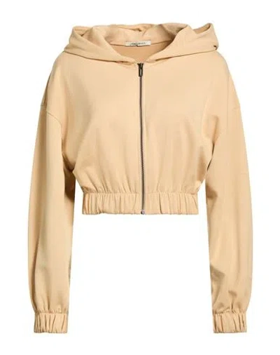 Hinnominate Woman Sweatshirt Sand Size M Viscose, Polyester, Elastane In Neutral