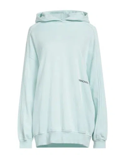 Hinnominate Woman Sweatshirt Sky Blue Size M Cotton, Elastane