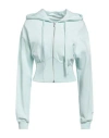 Hinnominate Woman Sweatshirt Sky Blue Size Xs Cotton, Elastane