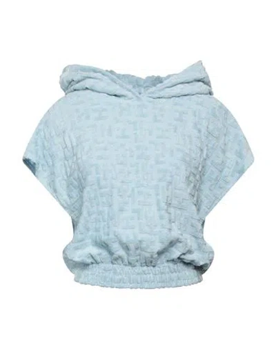 Hinnominate Woman Sweatshirt Sky Blue Size M Cotton, Polyester