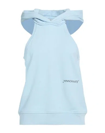 Hinnominate Woman Sweatshirt Sky Blue Size S Cotton, Elastane