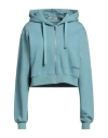 Hinnominate Woman Sweatshirt Sky Blue Size S Cotton, Elastane