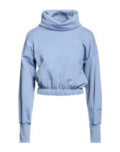 Hinnominate Woman Sweatshirt Slate Blue Size M Cotton