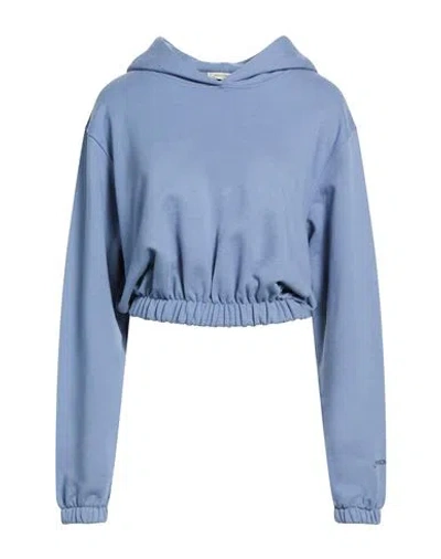Hinnominate Woman Sweatshirt Slate Blue Size Xxs Cotton, Elastane
