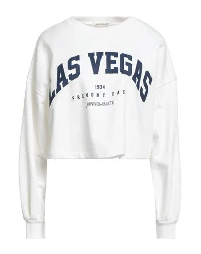 Hinnominate Woman Sweatshirt White Size M/l Cotton, Polyester