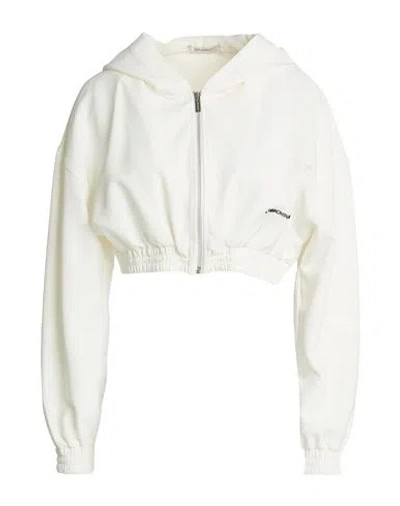 Hinnominate Woman Sweatshirt White Size S Polyester, Elastane