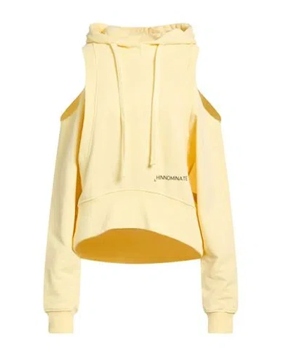 Hinnominate Woman Sweatshirt Yellow Size M Cotton