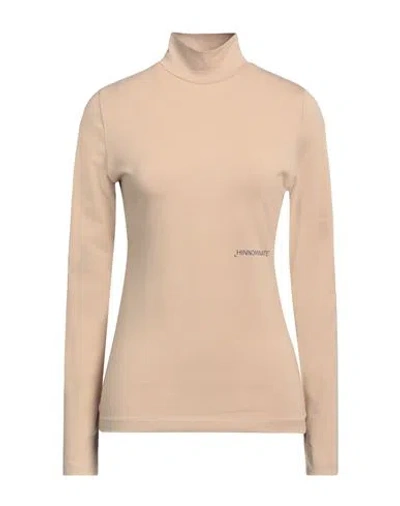 Hinnominate Woman T-shirt Beige Size M Cotton, Elastane