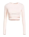 Hinnominate Woman T-shirt Light Pink Size L Cotton, Elastane