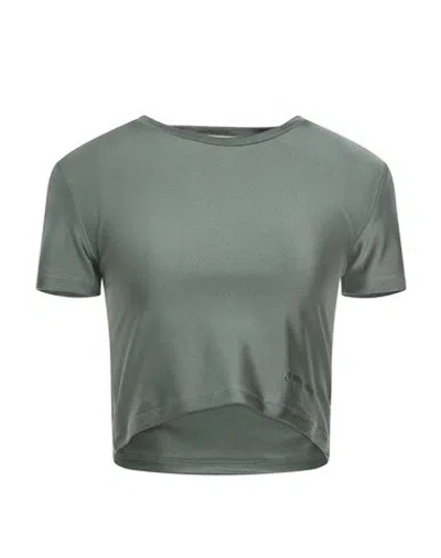 Hinnominate Woman T-shirt Military Green Size M Polyamide, Elastane
