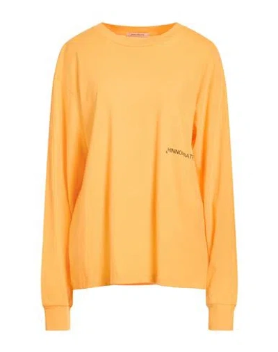 Hinnominate Woman T-shirt Orange Size M Cotton