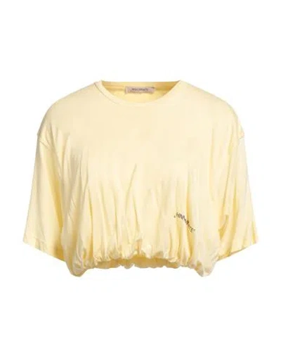 Hinnominate Woman T-shirt Pastel Yellow Size M Modal