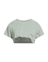 Hinnominate Woman T-shirt Sage Green Size M Cotton