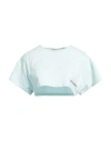 Hinnominate Woman T-shirt Sky Blue Size M Cotton In Blue