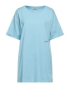 Hinnominate Woman T-shirt Sky Blue Size L Cotton In Blue