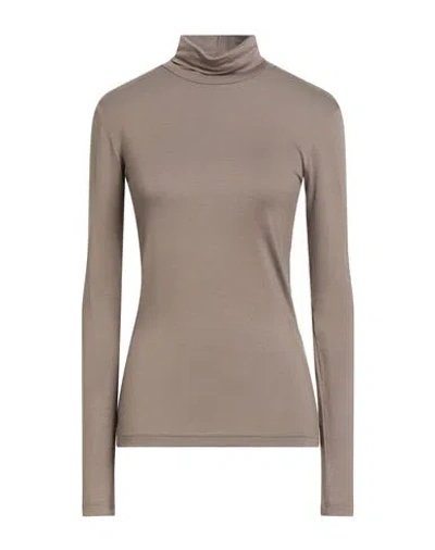 Hinnominate Woman T-shirt Taupe Size L Viscose, Elastane