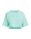 Hinnominate Woman T-shirt Turquoise Size M Cotton In Blue