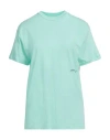 Hinnominate Woman T-shirt Turquoise Size M Cotton In Blue
