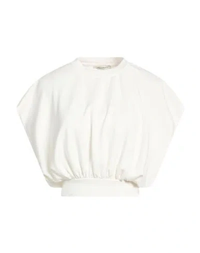 Hinnominate Woman T-shirt White Size S Modal, Polyester, Elastane