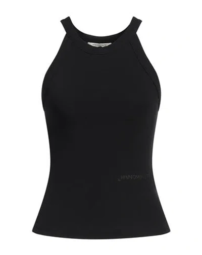 Hinnominate Woman Tank Top Black Size S Cotton, Elastane In Black