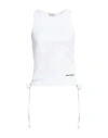 Hinnominate Woman Tank Top White Size S Cotton, Elastane