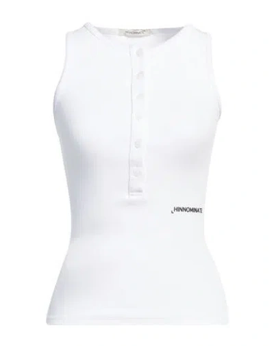 Hinnominate Woman Mini Dress White Size S Cotton, Elastane