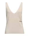 Hinnominate Woman Top Beige Size M Viscose, Elastane