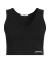 Hinnominate Woman Top Black Size L Cotton, Elastane