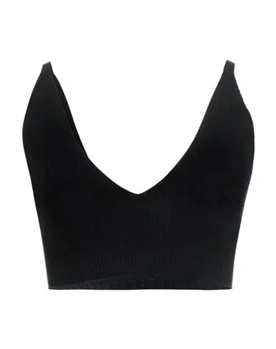Hinnominate Woman Top Black Size Xs Viscose, Acrylic, Elastane