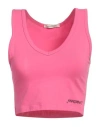 Hinnominate Woman Top Fuchsia Size L Cotton, Elastane In Pink