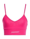 Hinnominate Woman Top Fuchsia Size M Cotton, Elastane In Pink