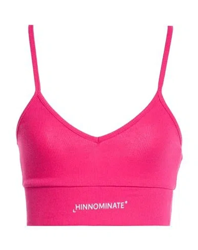 Hinnominate Woman Top Fuchsia Size M Cotton, Elastane In Pink