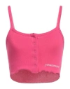 Hinnominate Woman Top Fuchsia Size S Cotton, Elastane