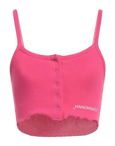 Hinnominate Woman Top Fuchsia Size S Cotton, Elastane