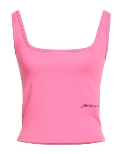 Hinnominate Woman Top Fuchsia Size S Cotton, Elastane In Pink