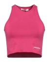Hinnominate Woman Top Fuchsia Size S Cotton, Elastane In Pink