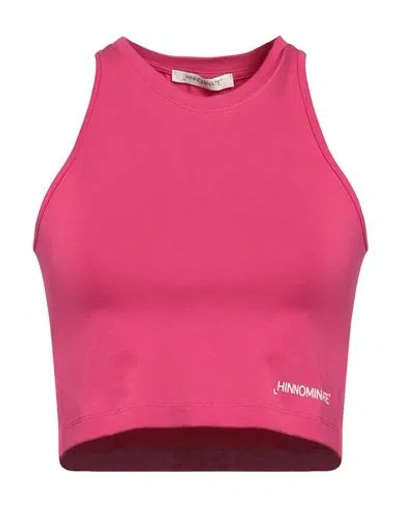 Hinnominate Woman Top Fuchsia Size S Cotton, Elastane In Pink